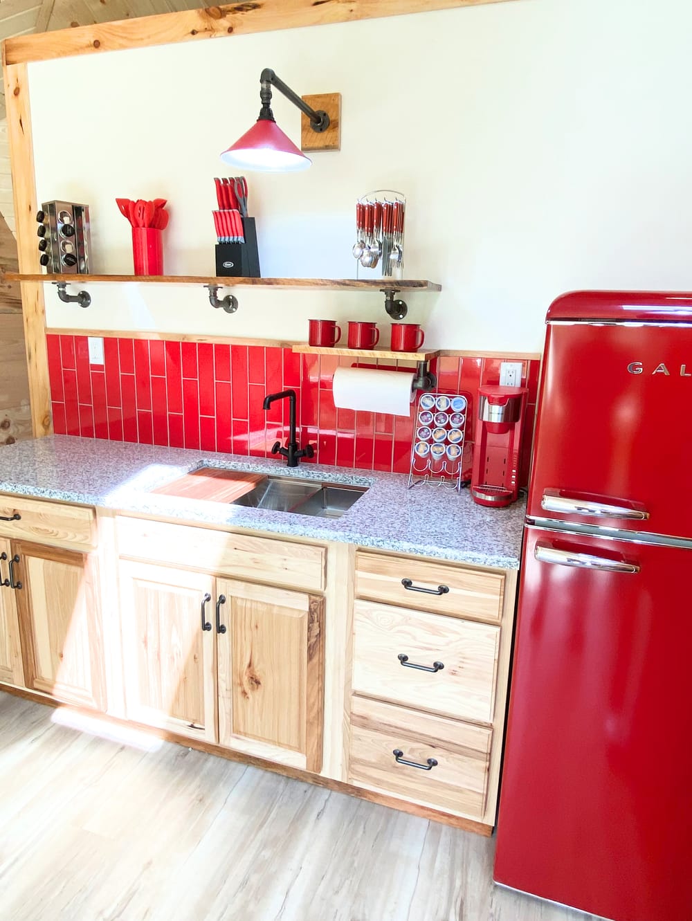 Kitchenette counter and coffee station